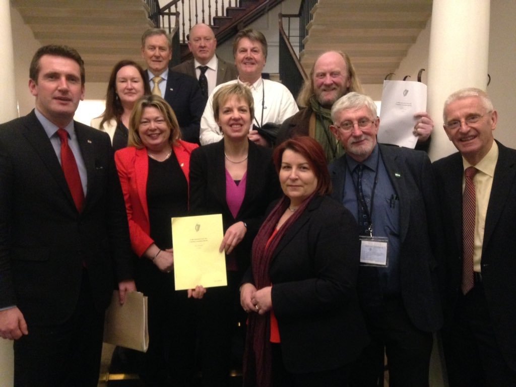 With Labour Party, Seanad, SIPTU, NUJ and Equity colleagues after introducing the Competition (Amendment) Bill 2016